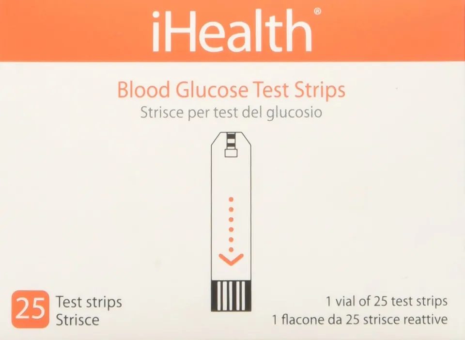 gima-23511-strisce-reattive-per-glicemia-ihealth-25-pezzi-compatibili-glucometro image 1