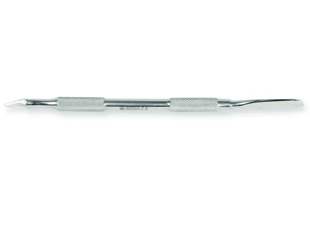 gima-39746-scalpellino-per-unghie-e-cuticole-a-doppia-punta-in-acciaio-inox-14-5 image 1