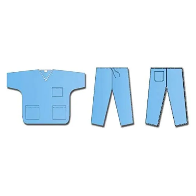 gima-26077-uniforme-monouso-tnt-casacca-e-pantaloni-taglia-m-blu image 1