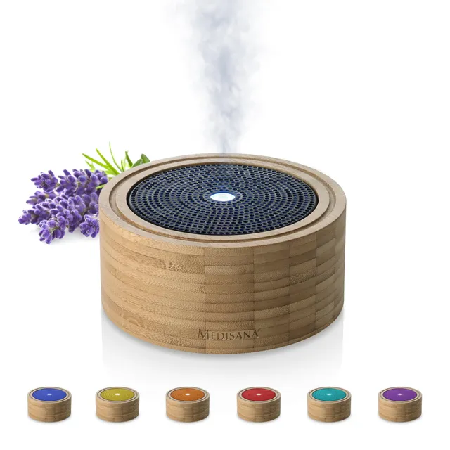 medisana-ad-625-diffusore-di-aromi-in-bamb-con-luce-wellness-led-6-colori-e-time image 1