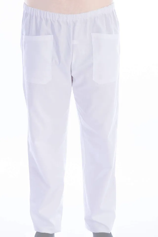 gima-21496-pantaloni-ospedalieri-unisex-cotone-poliestere-taglia-xxl-bianco image 1