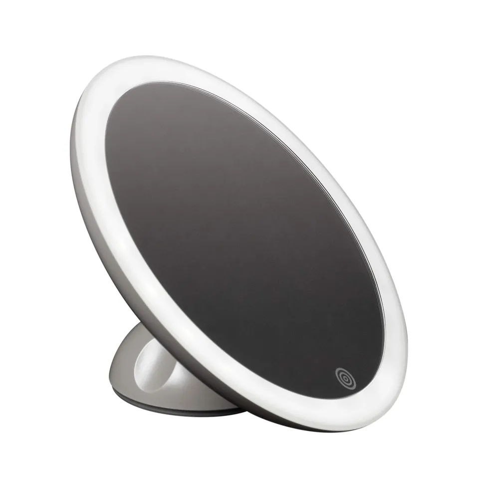 specchio-trucco-led-ricaricabile-homedics-con-ventosa-e-ingrandimento-5x image 1