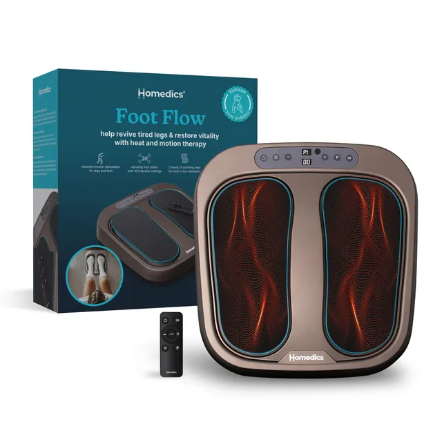 homedics-foot-flow-mobility-booster-massaggiatore-vibrante-per-piedi-con-calore- image 1