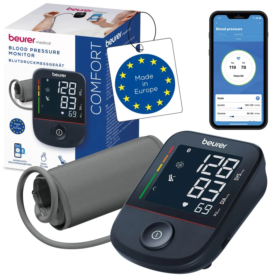 misuratore-di-pressione-da-braccio-beurer-bm-48-con-app-e-bluetooth-comando-a-1- image 1
