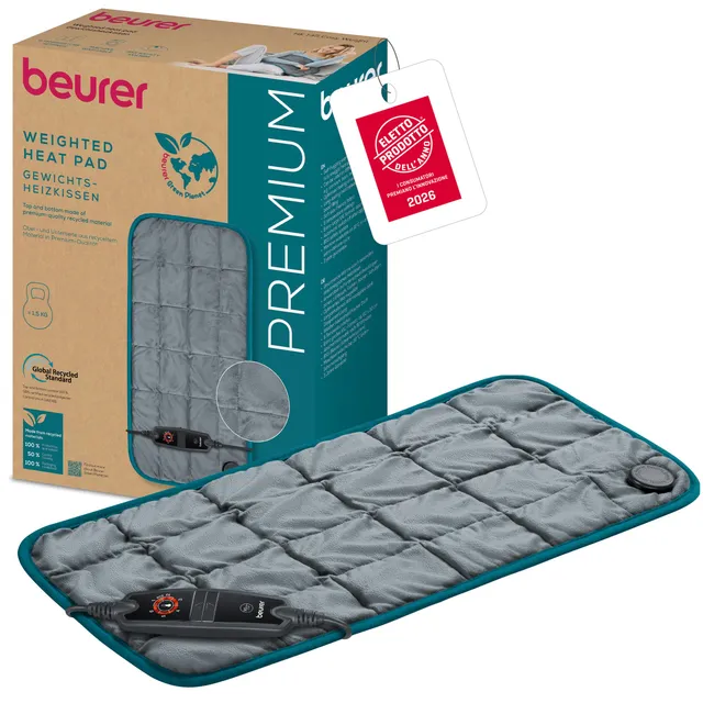 beurer-hk-145-cosy-weight-cuscino-termico-ponderato-con-perle-di-vetro-6-livelli image 1