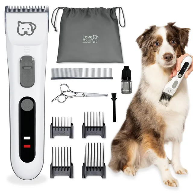 beurer-love-your-pet-tosatrice-fluffy-per-cani-e-gatti-set-da-9-pezzi-lama-in-ac image 1