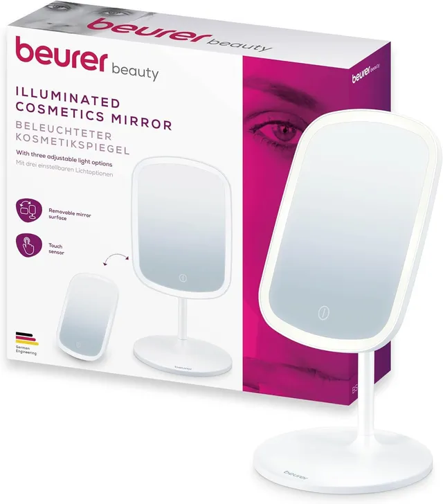 beurer-bs-47-specchio-cosmetico-led-ricaricabile-con-supporto-magnetico-360 image 1