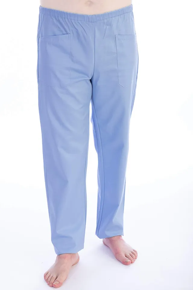gima-21514-pantaloni-ospedalieri-unisex-cotone-poliestere-taglia-l-azzurro image 1