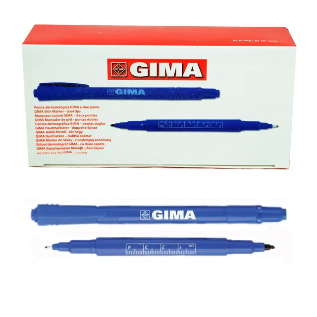 gima-penna-dermatologica-doppia-punta-confezione-da-10-per-marcatura-cutanea image 1