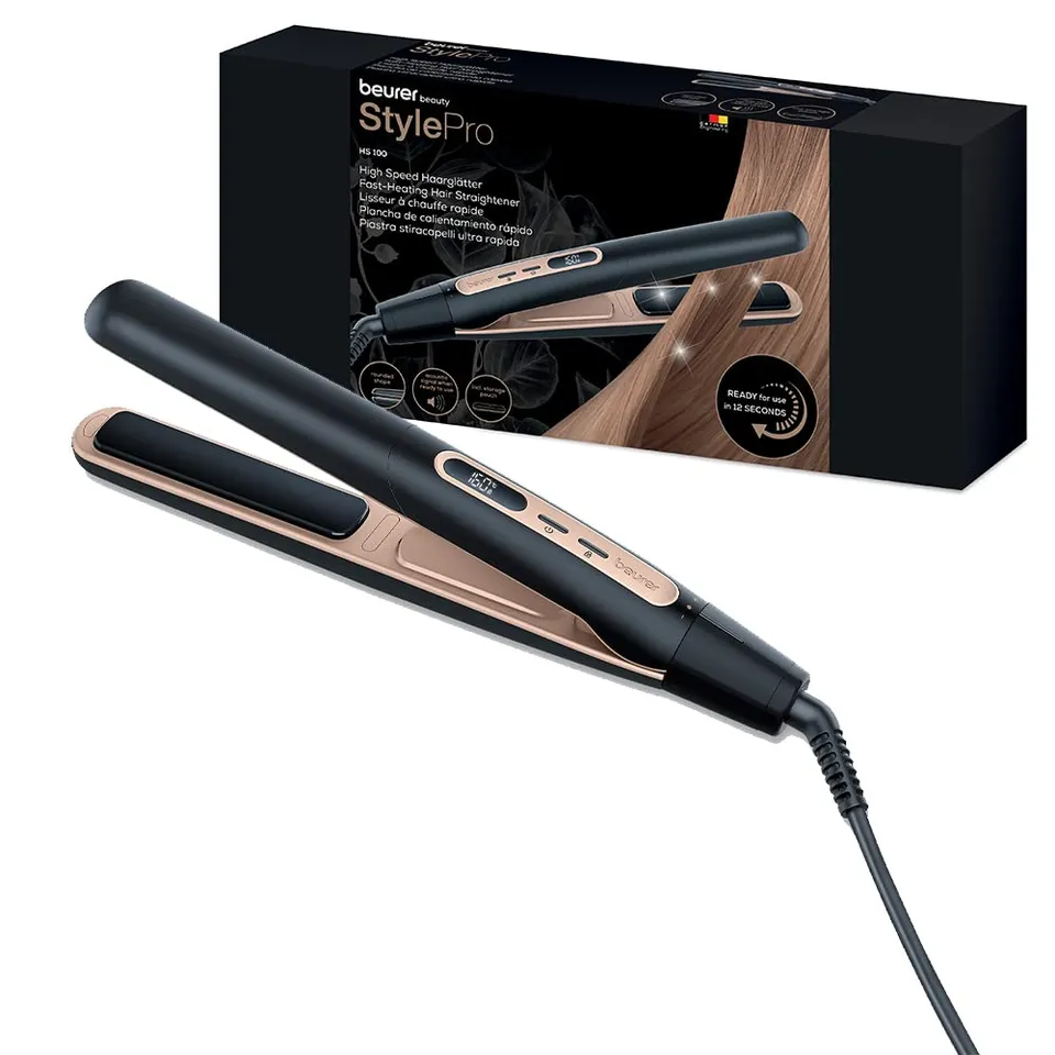 beurer-hs-100-piastra-professionale-per-capelli-con-tecnologia-ioni-e-ceramica-c image 1