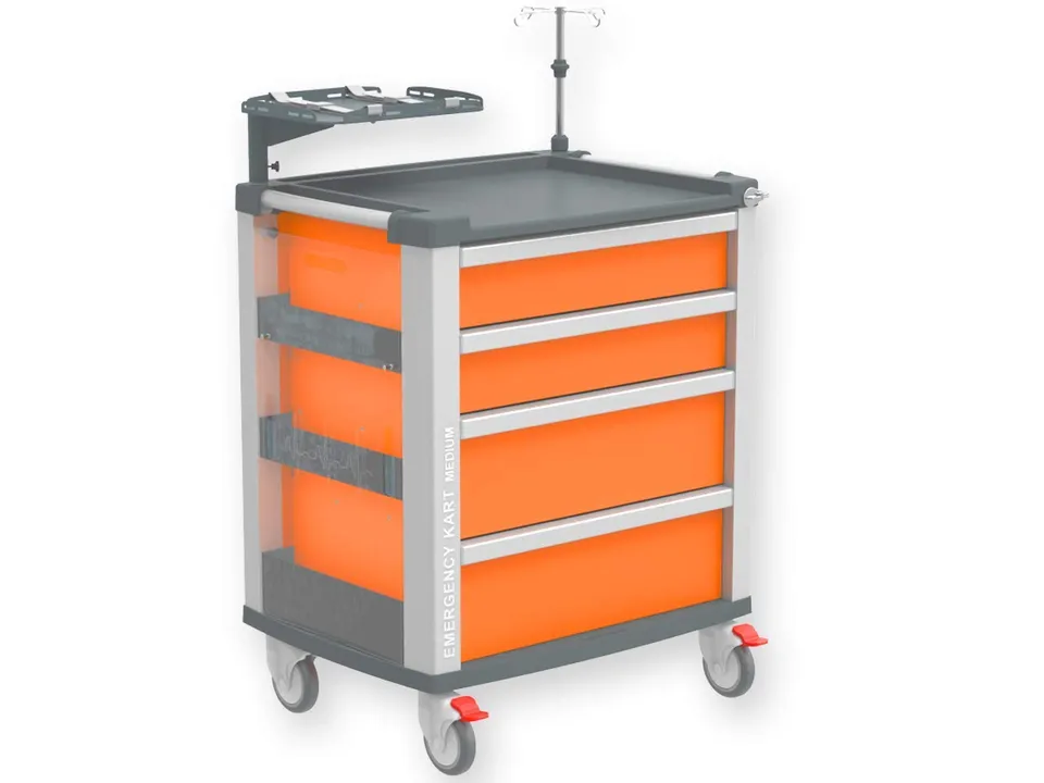 gima-45668-carrello-emergenza-compact-medium-in-alluminio-4-cassetti-arancione image 1