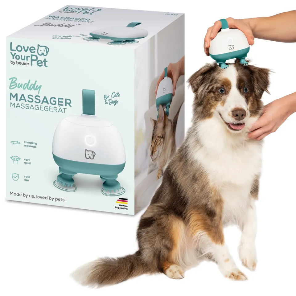 beurer-love-your-pet-massaggiatore-buddy-per-cani-e-gatti-4-testine-in-silicone- image 1