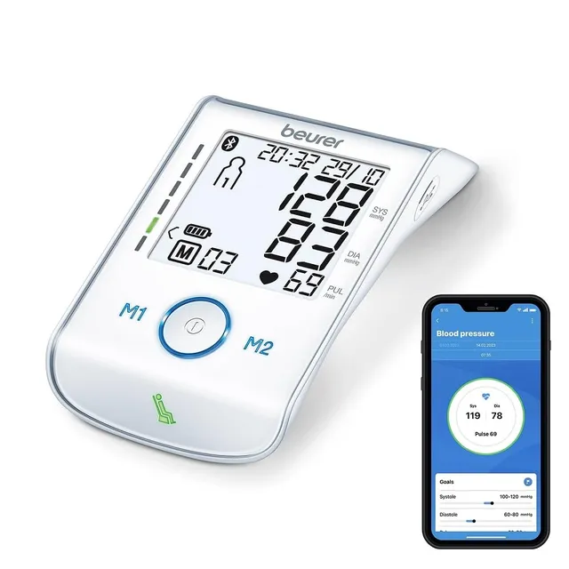 beurer-bm-85-misuratore-di-pressione-da-braccio-con-bluetooth-indicatore-di-ripo image 1