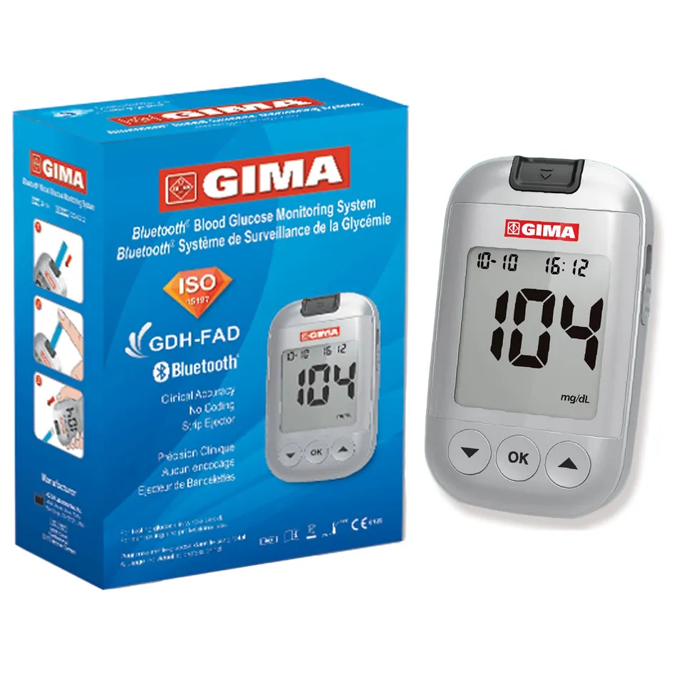gima-misuratore-glicemia-bluetooth-kit-completo-con-10-strisce-10-lancette-e-pen image 1