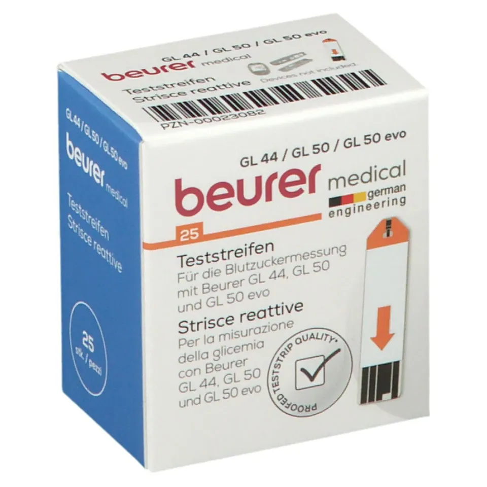 beurer-strisce-reattive-per-glicemia-gl-44-gl-50-gl-50-evo-confezione-da-25 image 1