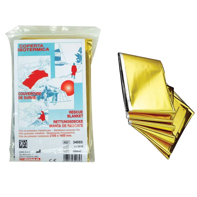 gima-34085-coperta-di-emergenza-isotermica-in-mylar-interno-argentato-esterno-do image 1