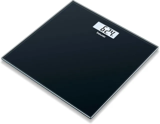 beurer-gs-10-bilancia-pesapersone-in-vetro-nero-display-lcd-portata-180-kg image 1