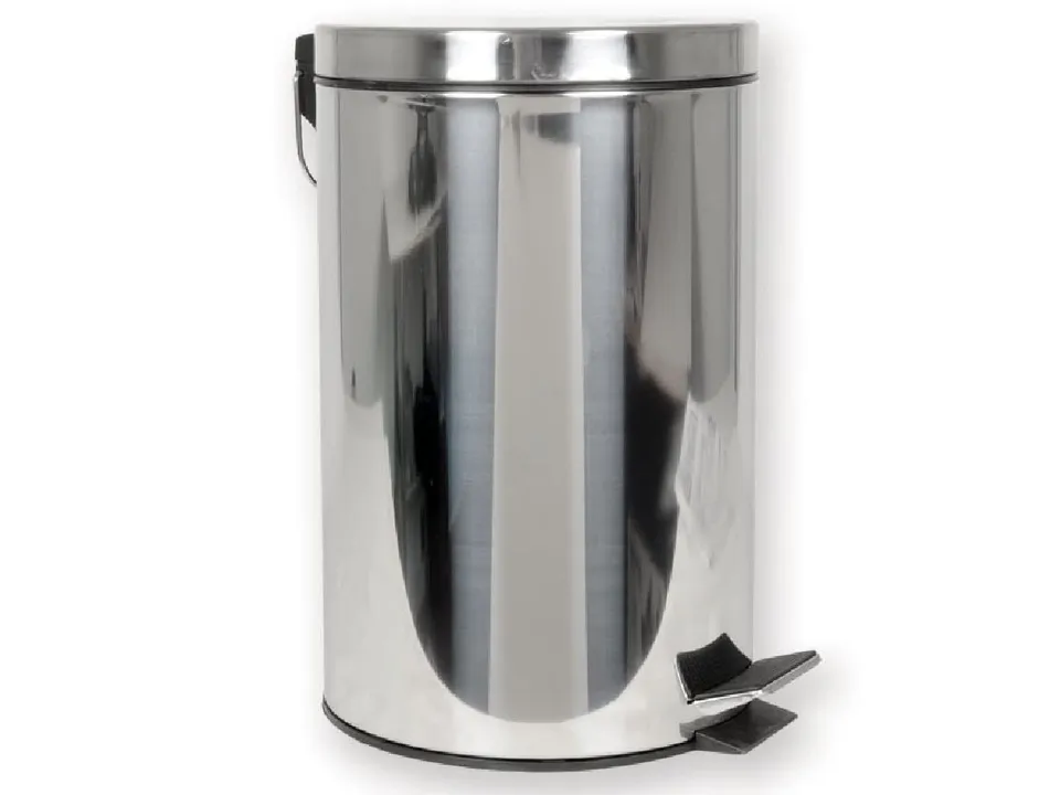gima-27986-contenitore-rifiuti-in-acciaio-inossidabile-12l-con-pedale image 1