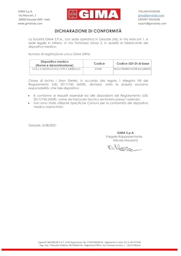 gima-43500-culla-neonati-con-carrello-dimensioni-83-5x52-5x90-cm image 4