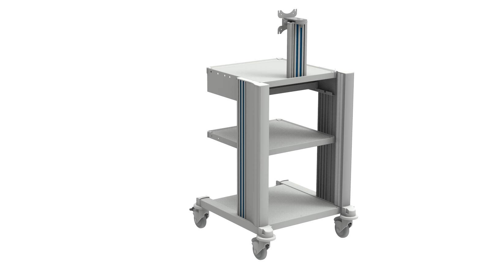 gima-27887-carrello-professionale-a-2-ripiani-con-tastiera-e-supporto-monitor image 4