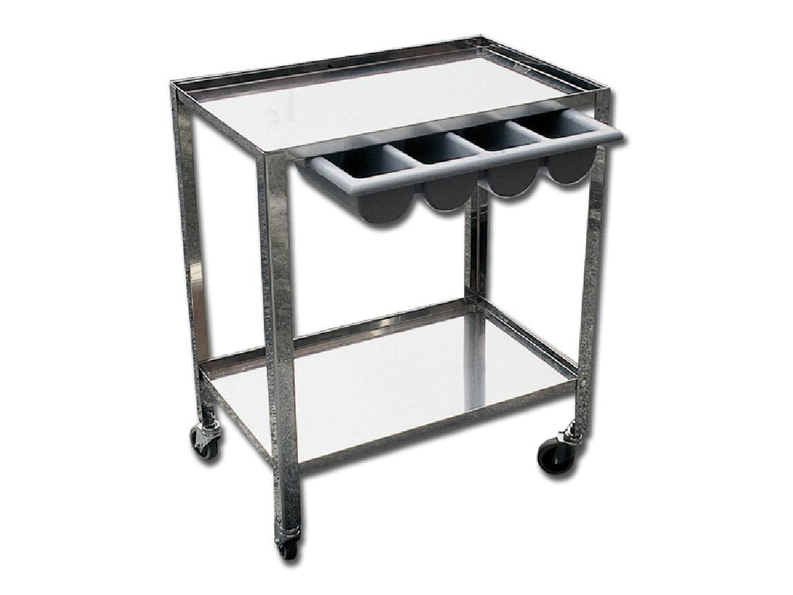 gima-27431-carrello-con-3-ripiani-in-acciaio-inox-altezza-regolabile-70-110-cm image 2
