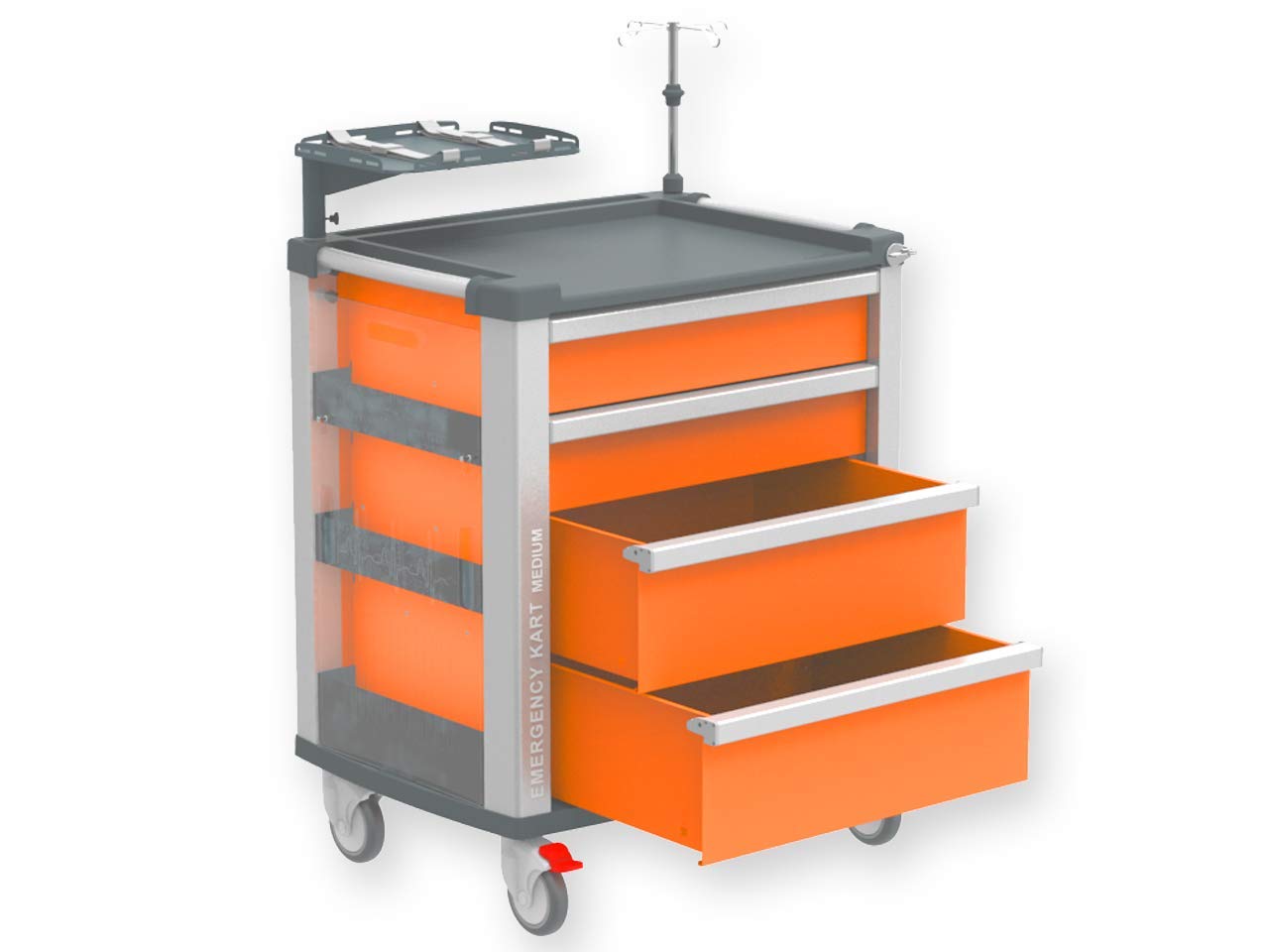 gima-45668-carrello-emergenza-compact-medium-in-alluminio-4-cassetti-arancione image 5