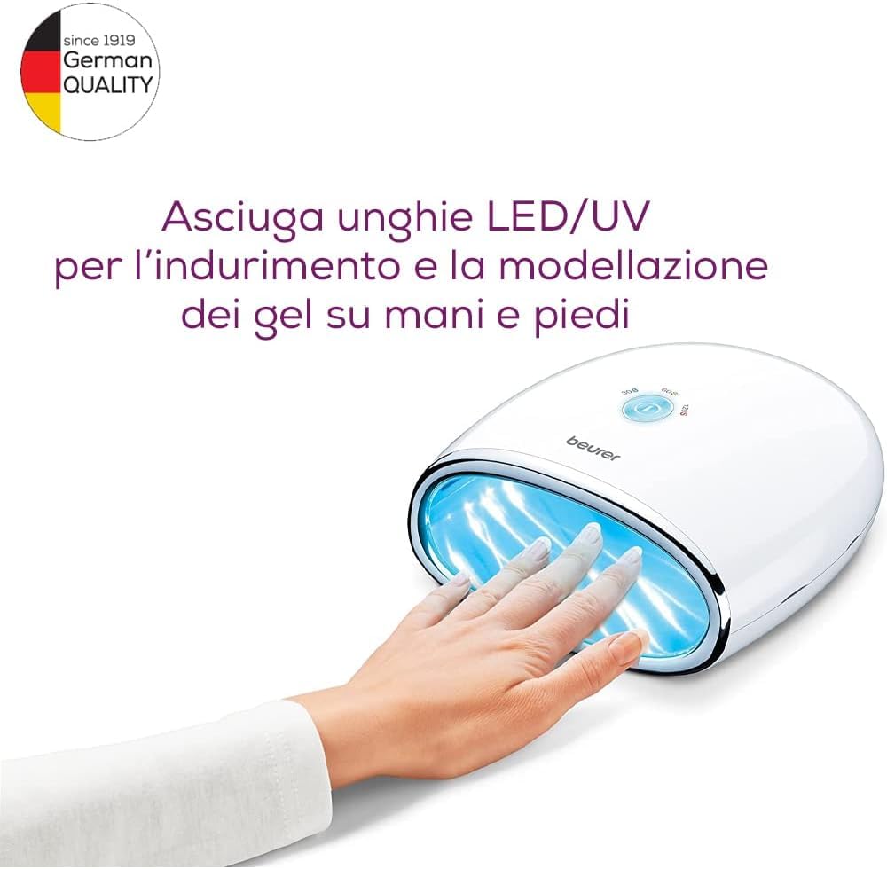 beurer-mp-48-asciugatore-unghie-led-uv-da-18w-con-timer-3-impostazioni-per-gel-e image 2