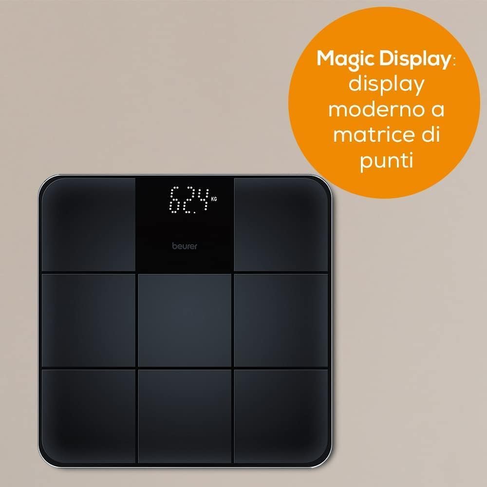 beurer-gs-235-bilancia-pesapersona-in-vetro-con-display-magic-led-e-antiscivolo image 4