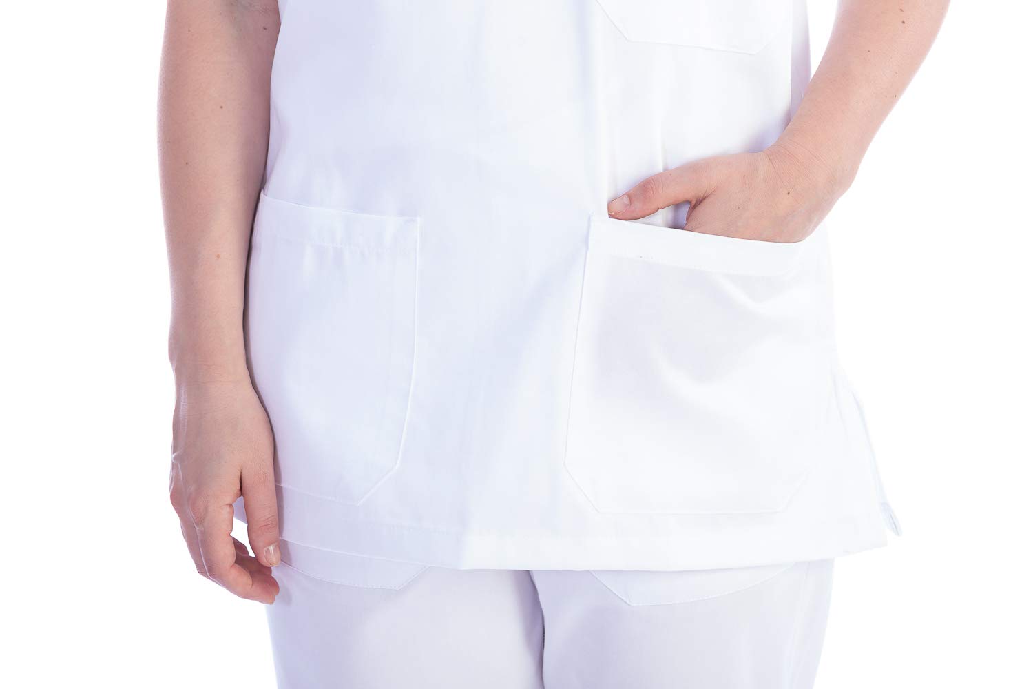 gima-21432-casacca-ospedaliera-unisex-taglia-s-in-cotone-poliestere-bianca image 6
