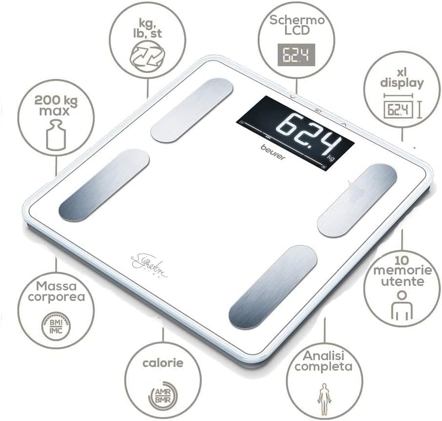 beurer-bf-400-bilancia-diagnostica-signature-line-bianca-10-utenti-display-lcd-e image 8