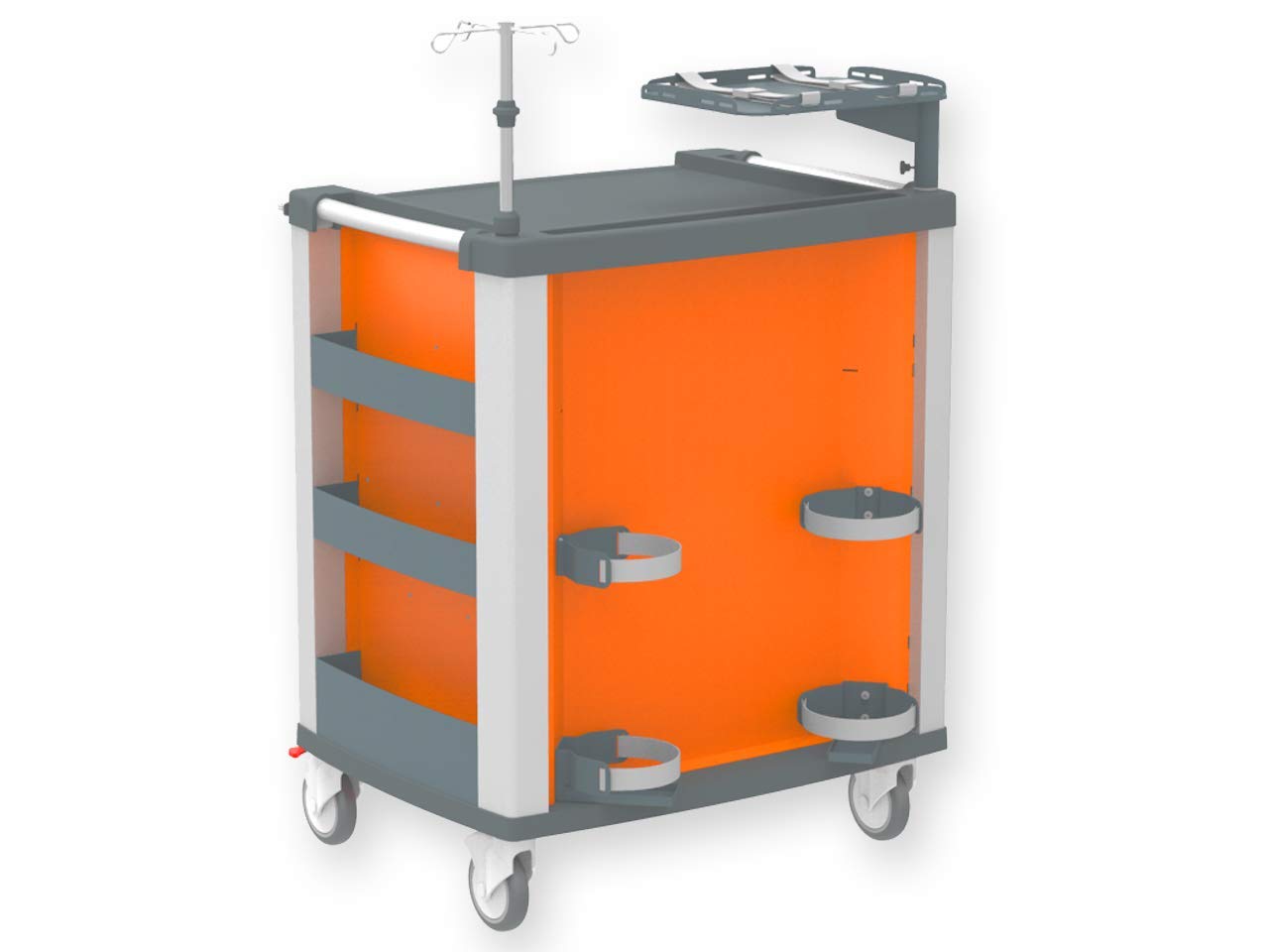 gima-45668-carrello-emergenza-compact-medium-in-alluminio-4-cassetti-arancione image 3