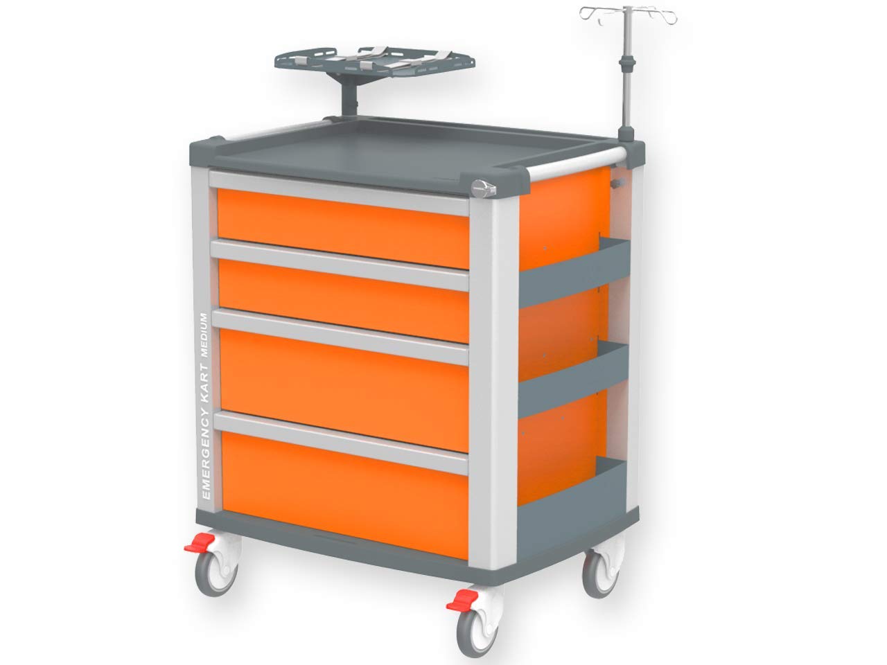 gima-45668-carrello-emergenza-compact-medium-in-alluminio-4-cassetti-arancione image 2