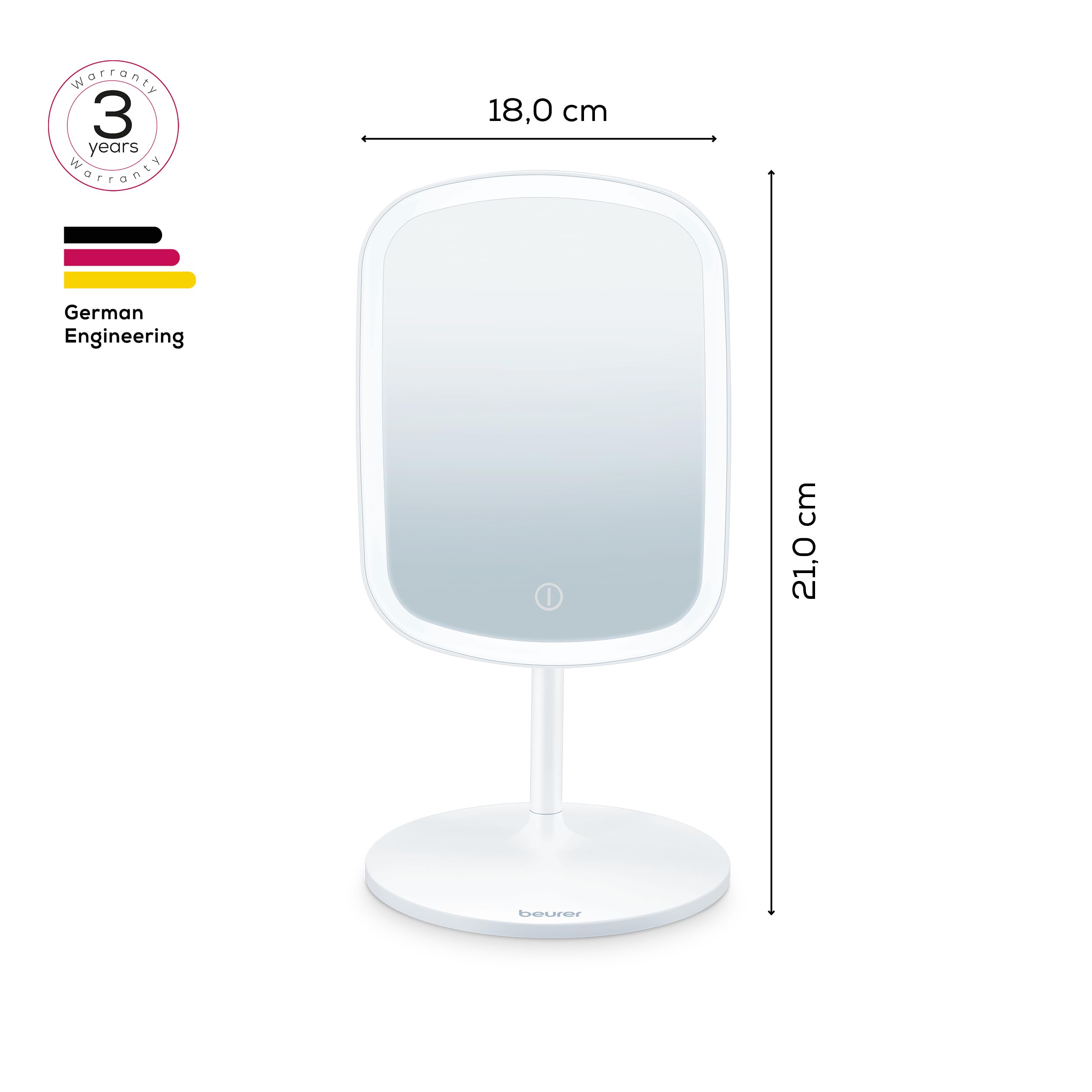 beurer-bs-47-specchio-cosmetico-led-ricaricabile-con-supporto-magnetico-360 image 6