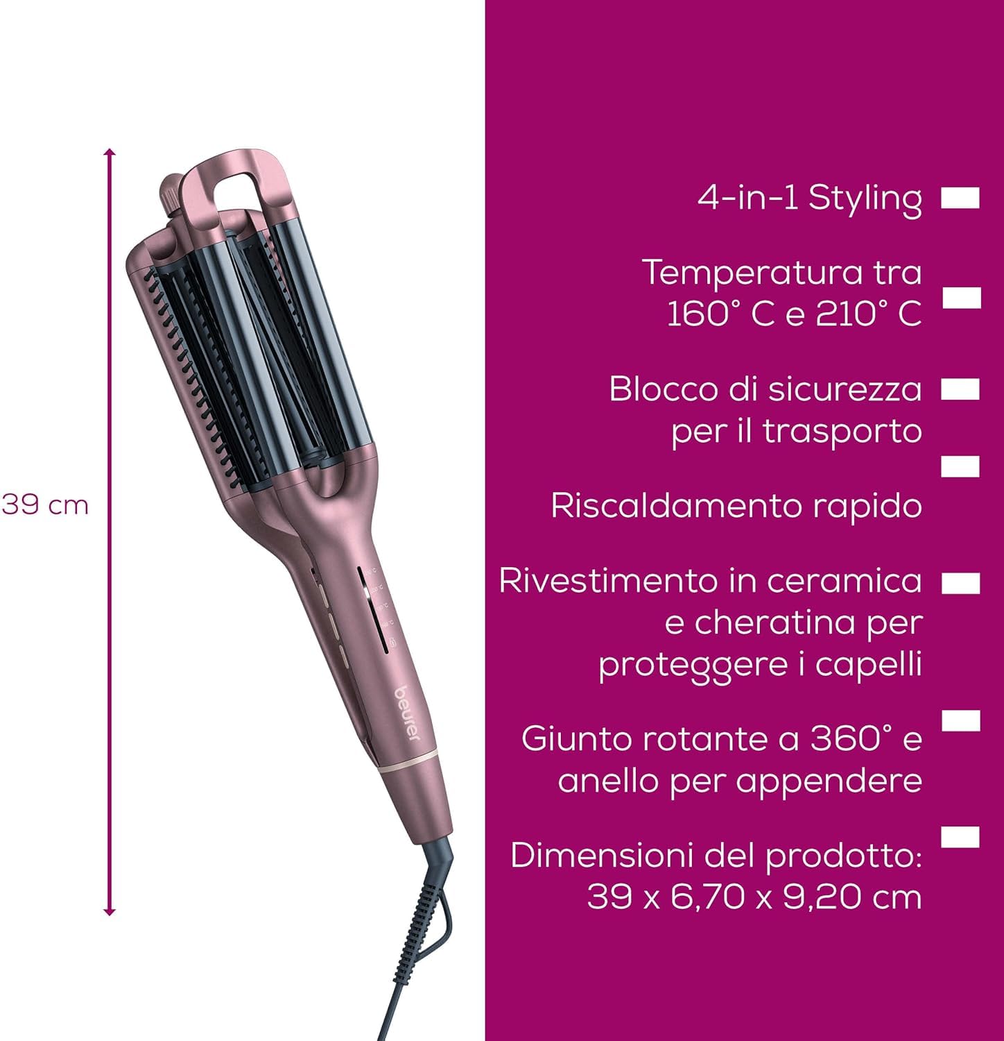 beurer-ht-65-arricciacapelli-4-in-1-beach-waves-e-onde-naturali-con-temperatura- image 7