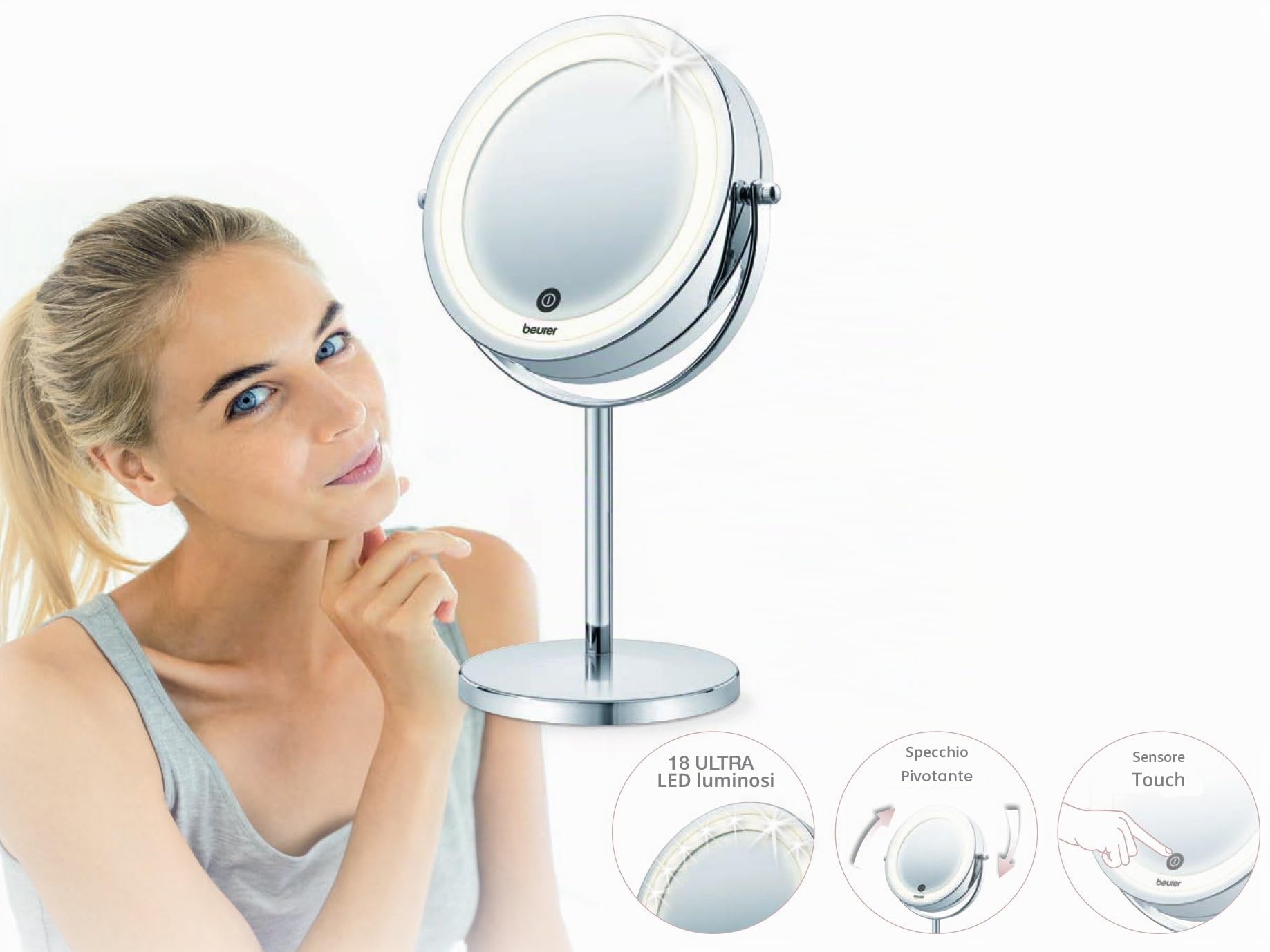 specchio-cosmetico-illuminato-a-led-beurer-bs-55-con-ingrandimento-7x-touch-rego image 5