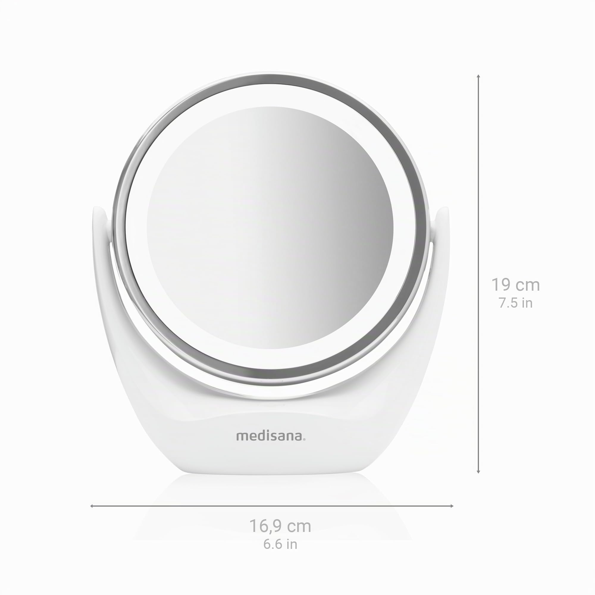 medisana-cm-835-specchio-cosmetico-con-luce-led-ingrandimento-5x-girevole-360 image 2