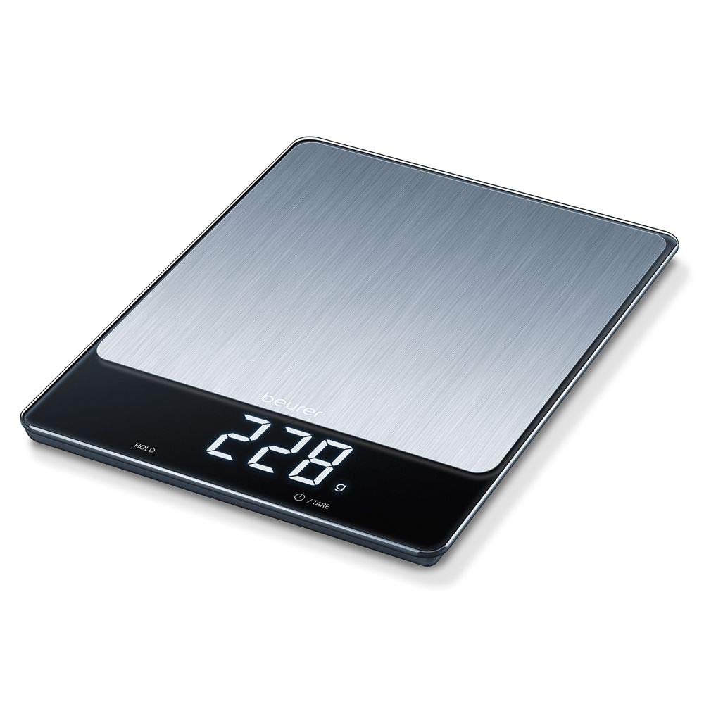 beurer-bilancia-da-cucina-digitale-in-acciaio-inox-da-15-kg-con-display-led-e-fu image 2