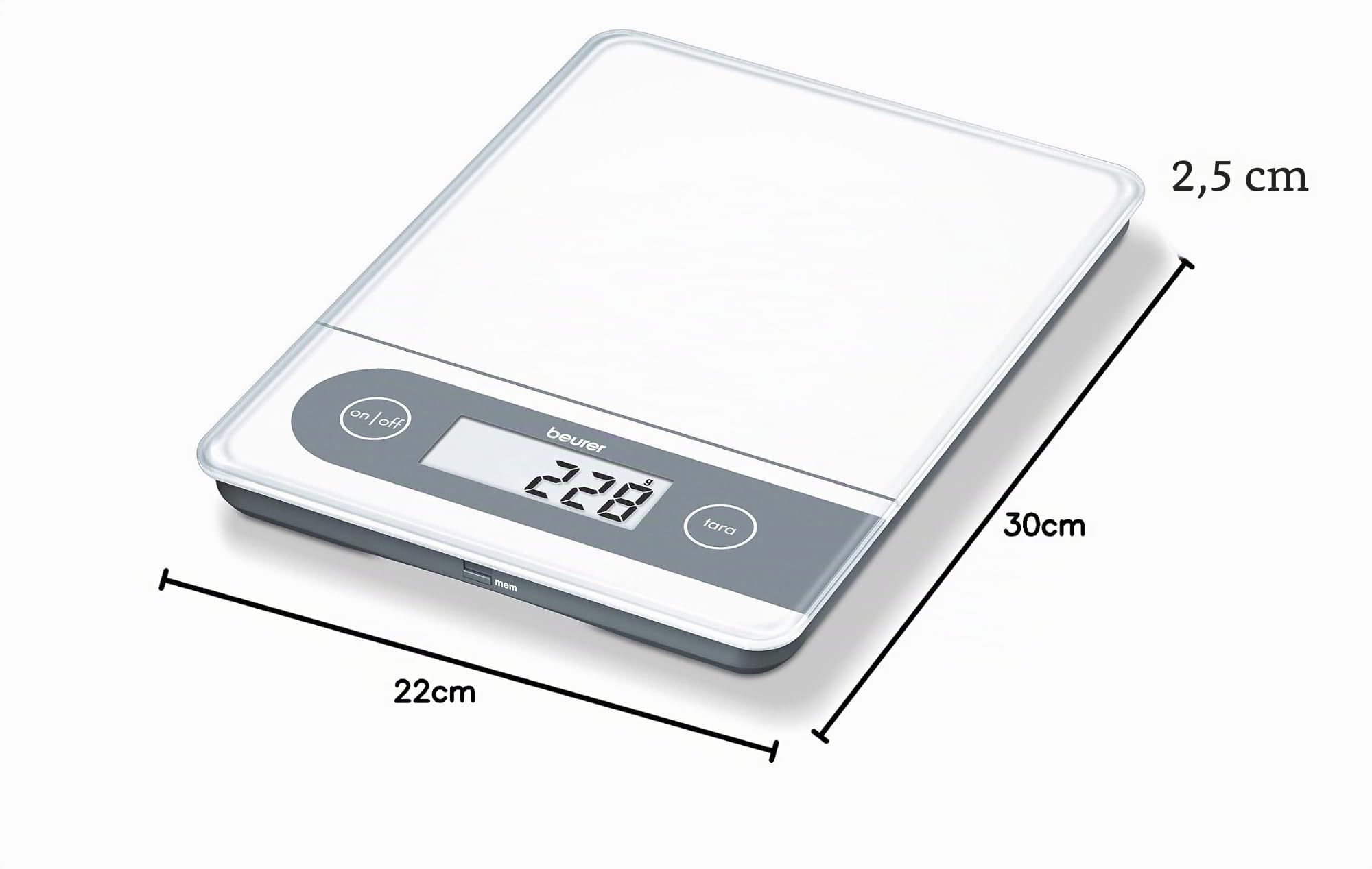 beurer-ks-59-xxl-bilancia-da-cucina-elettrica-superficie-extralarge-portata-20-k image 3