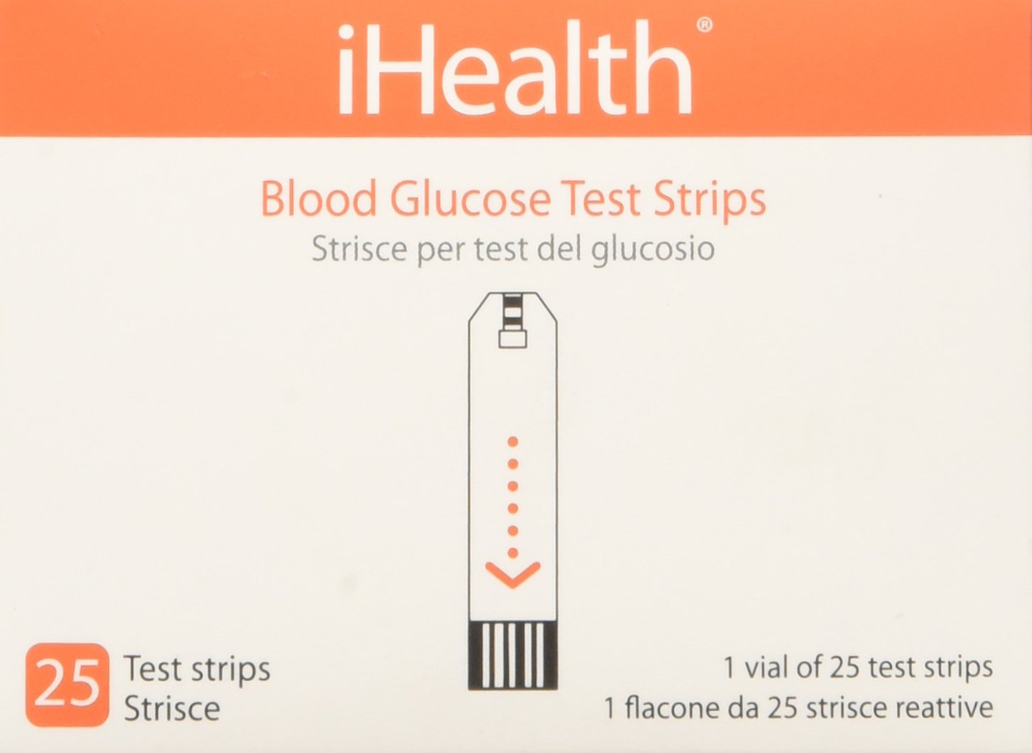 gima-23511-strisce-reattive-per-glicemia-ihealth-25-pezzi-compatibili-glucometro image 1