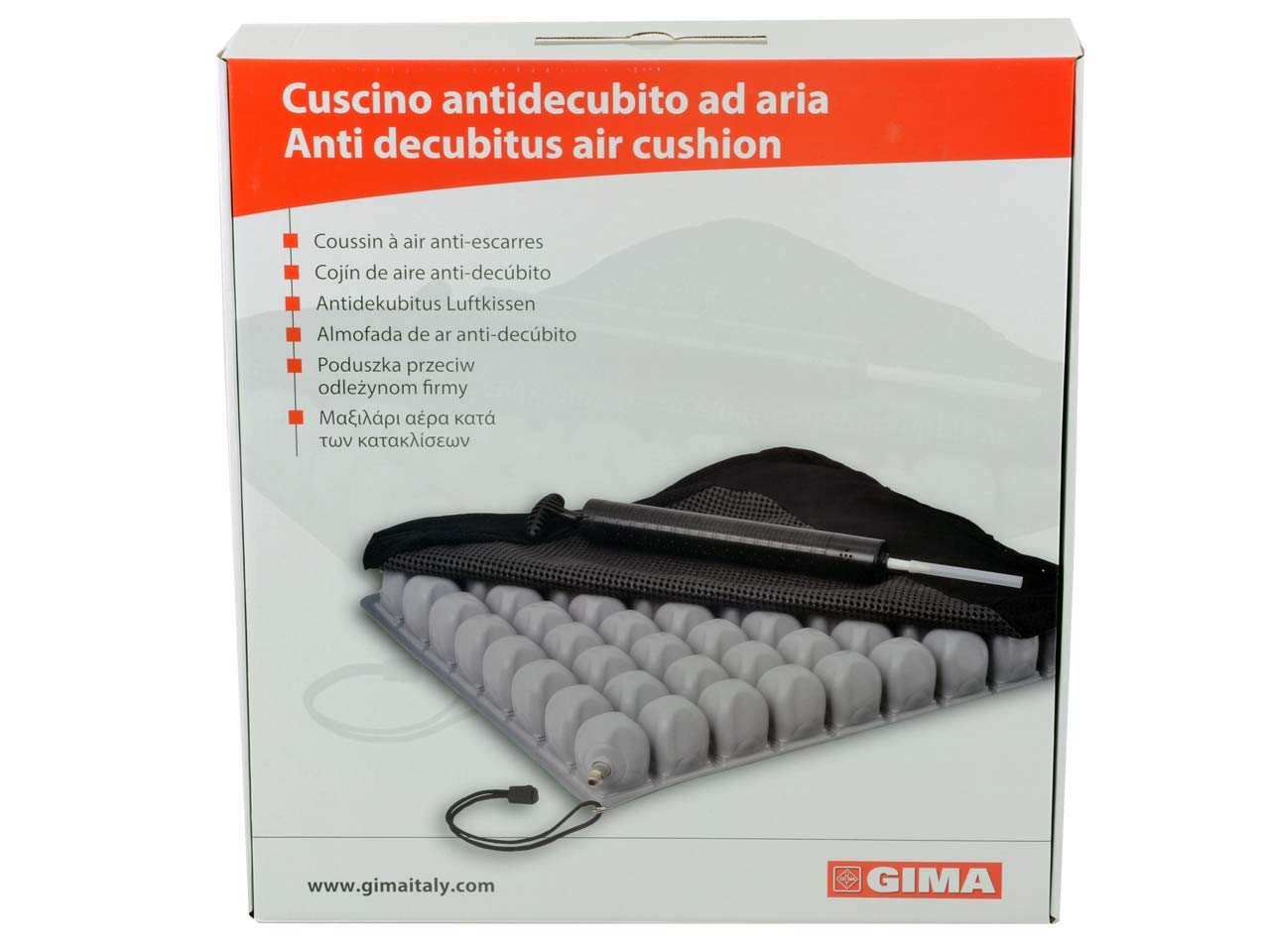 gima-28546-cuscino-ad-aria-antidecubito-45x45x6-cm-con-fodera-pompa-e-kit-ripara image 2