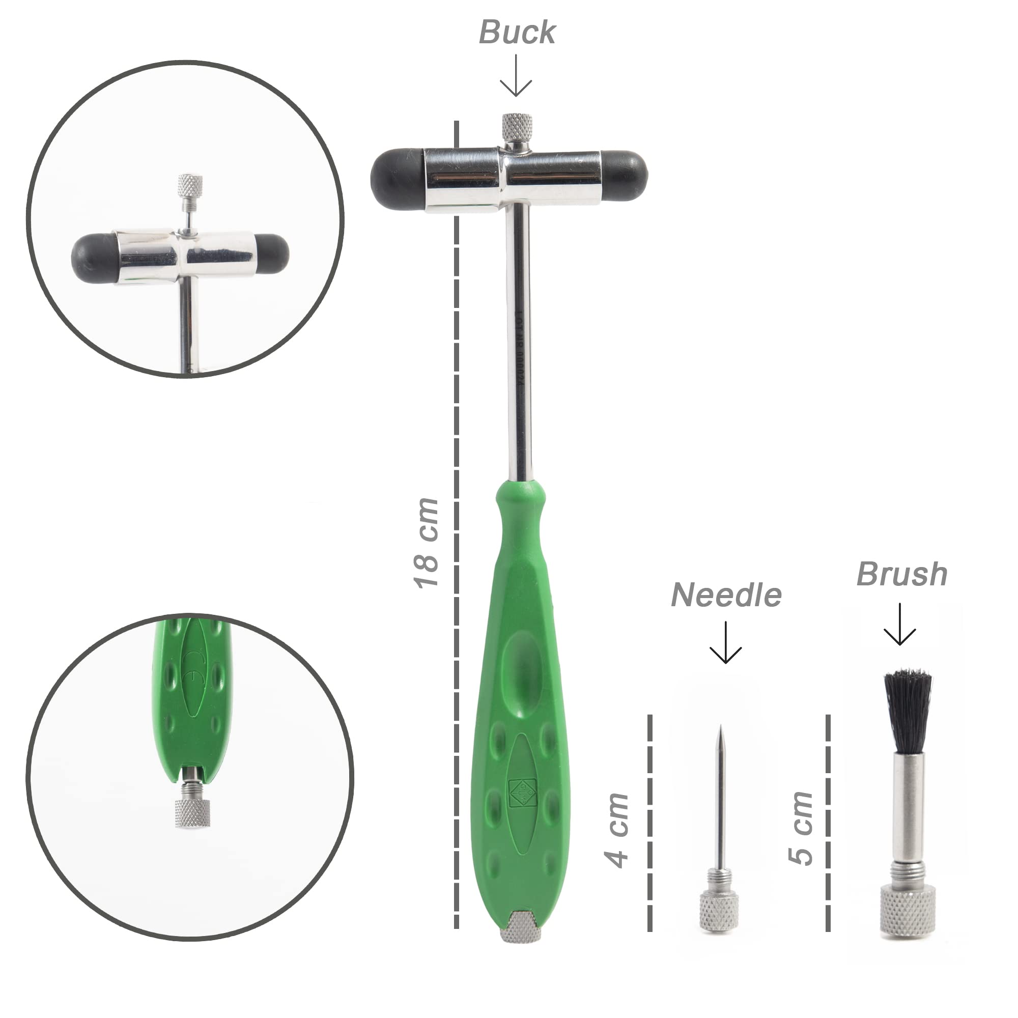 gima-31270-martelletto-neurologico-buck-con-ago-e-agesimetro-dispositivo-medico image 4