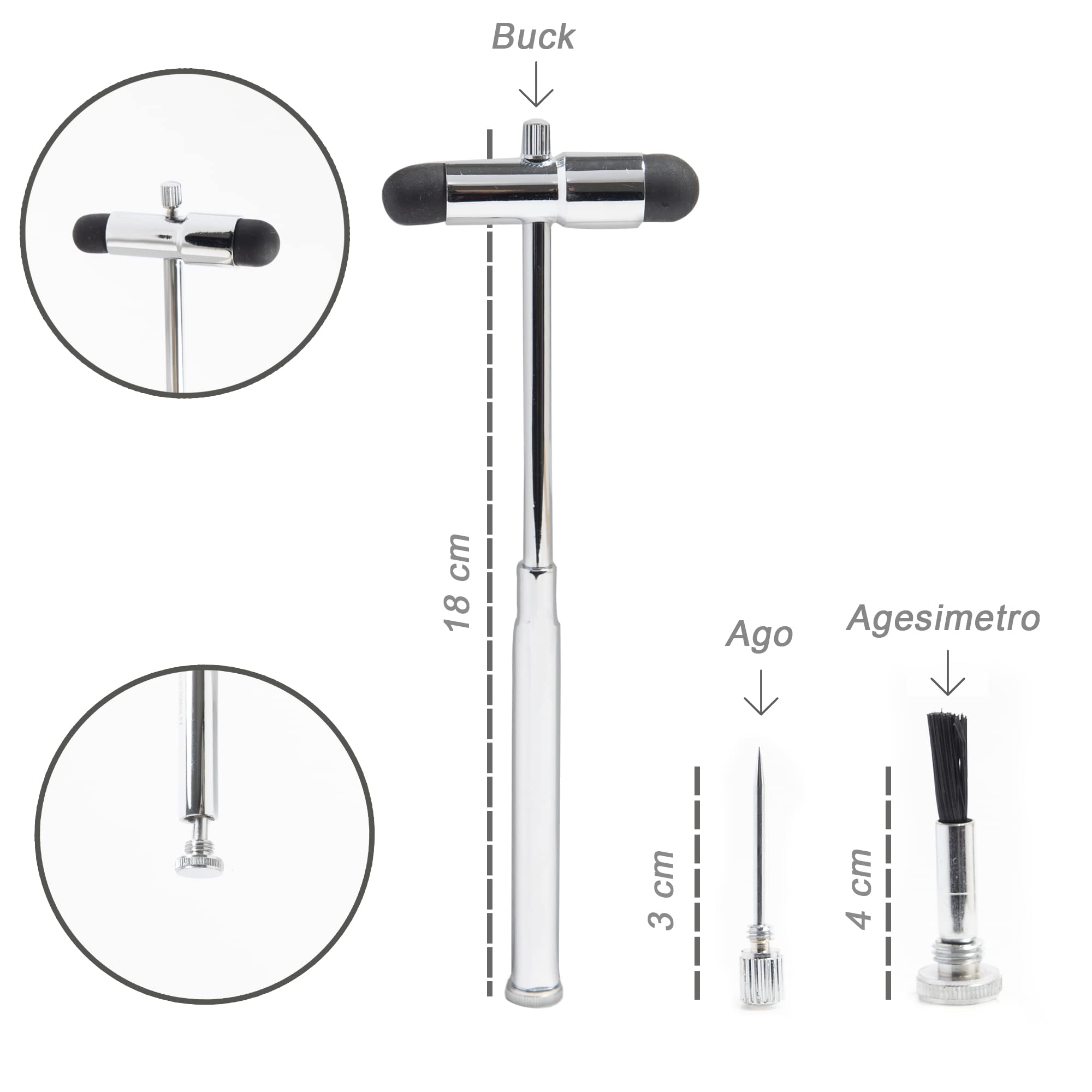 gima-31251-martelletto-neurologico-buck-classico-strumento-professionale-in-otto image 4