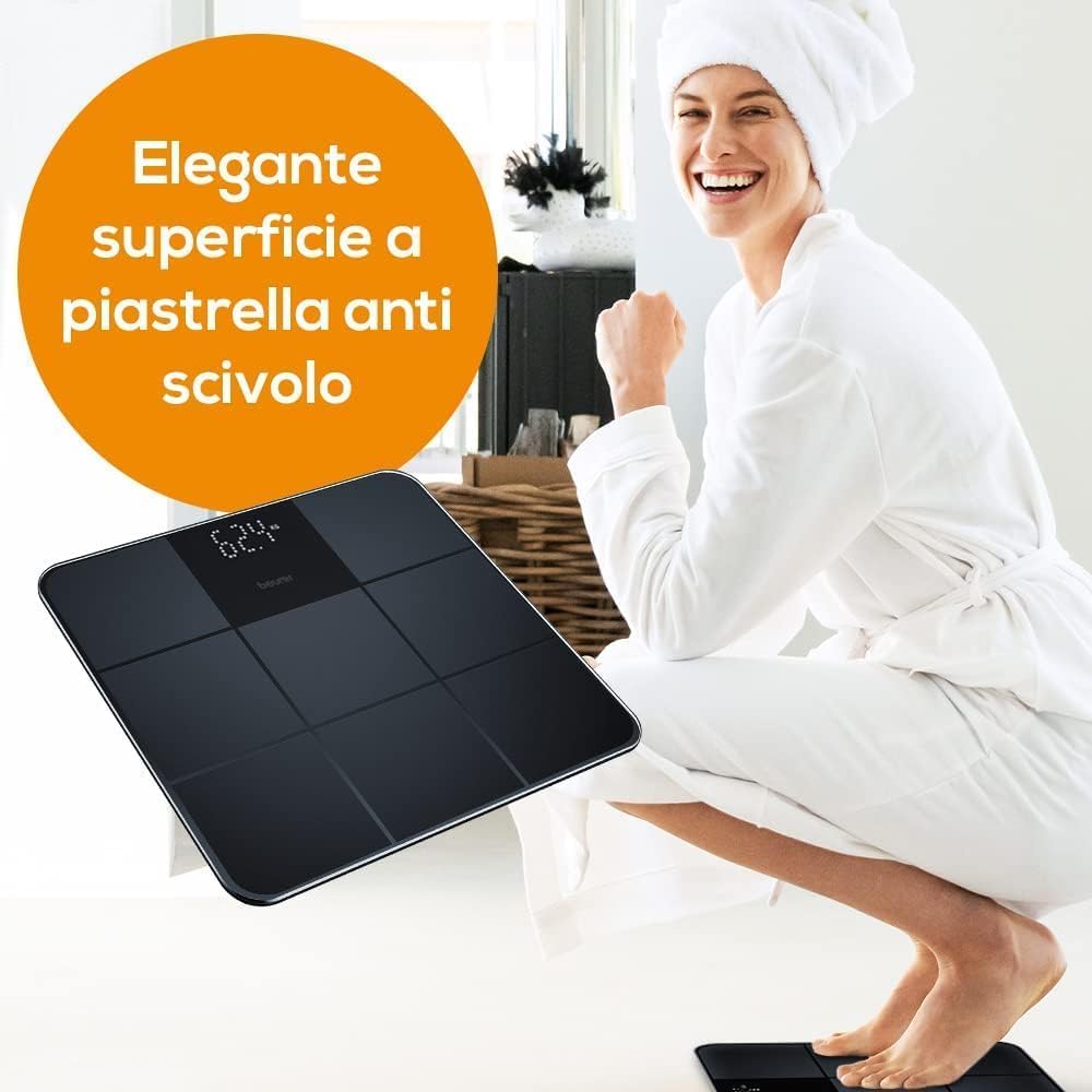 beurer-gs-235-bilancia-pesapersona-in-vetro-con-display-magic-led-e-antiscivolo image 2