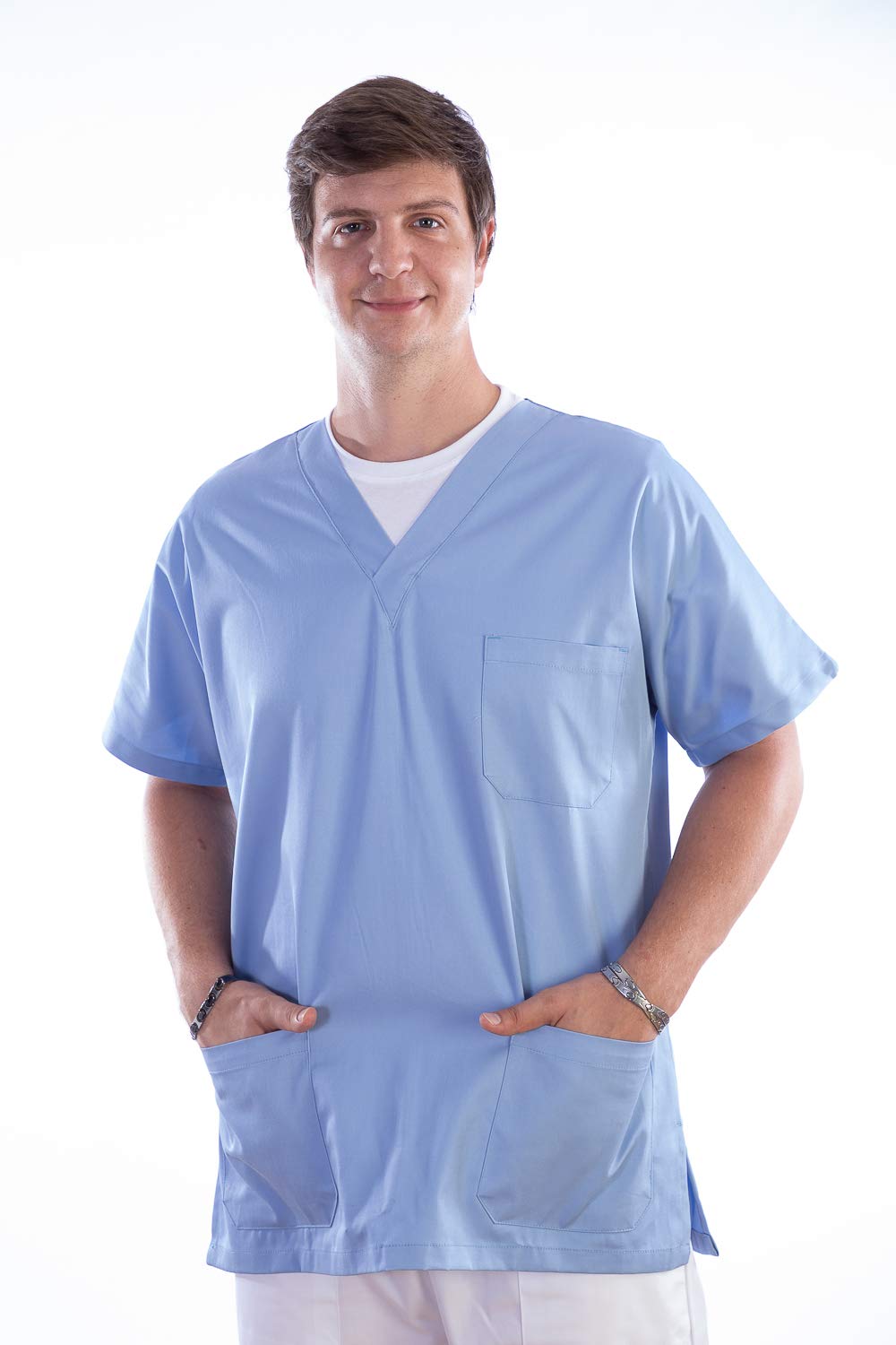 gima-21432-casacca-ospedaliera-unisex-taglia-s-in-cotone-poliestere-bianca image 8