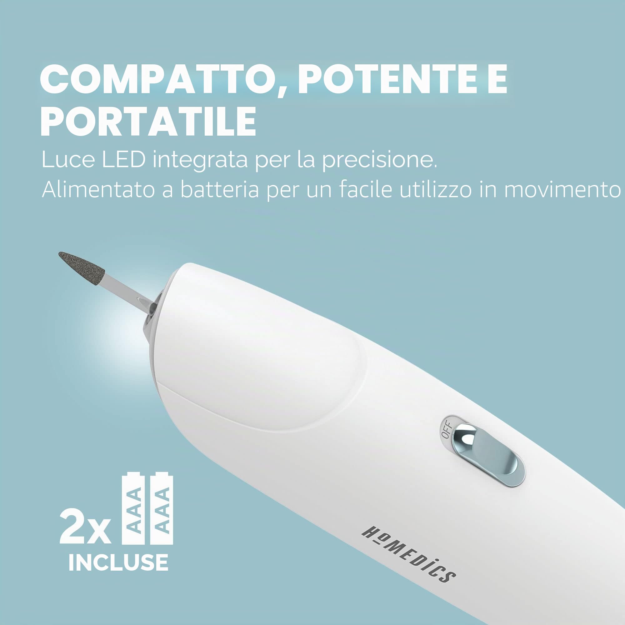 homedics-set-manicure-e-pedicure-elettrico-5-in-1-lima-elettrica-per-unghie-con- image 6