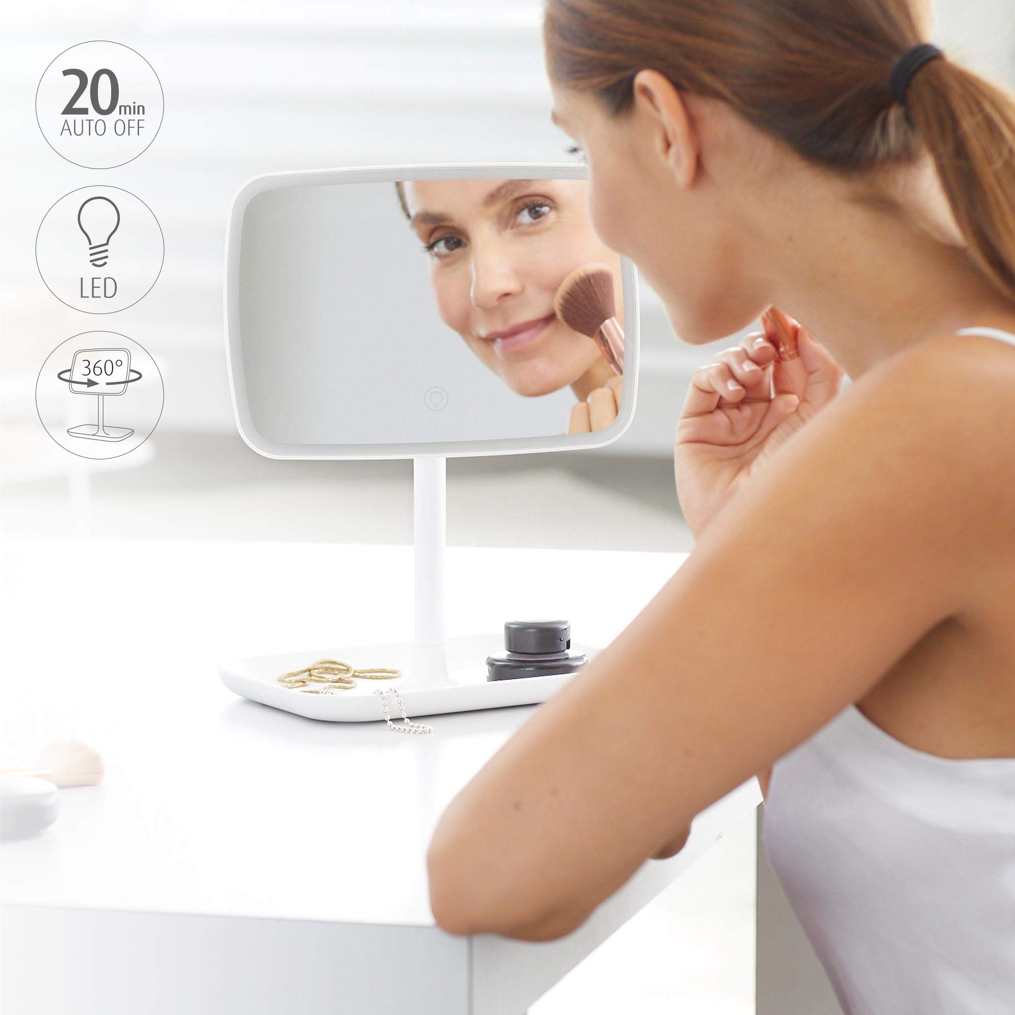 medisana-cm-848-specchio-cosmetico-con-luce-led-dimmerabile-zoom-5x-10x-rotazion image 4