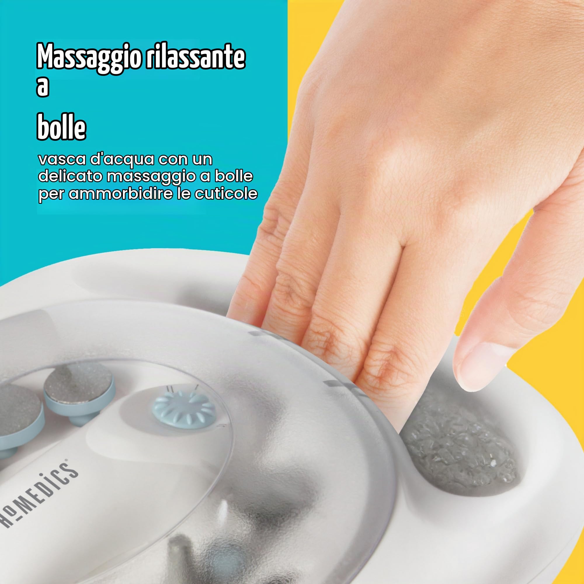 homedics-set-manicure-e-pedicure-elettrico-con-vaschetta-idromassaggio-e-12-acce image 5