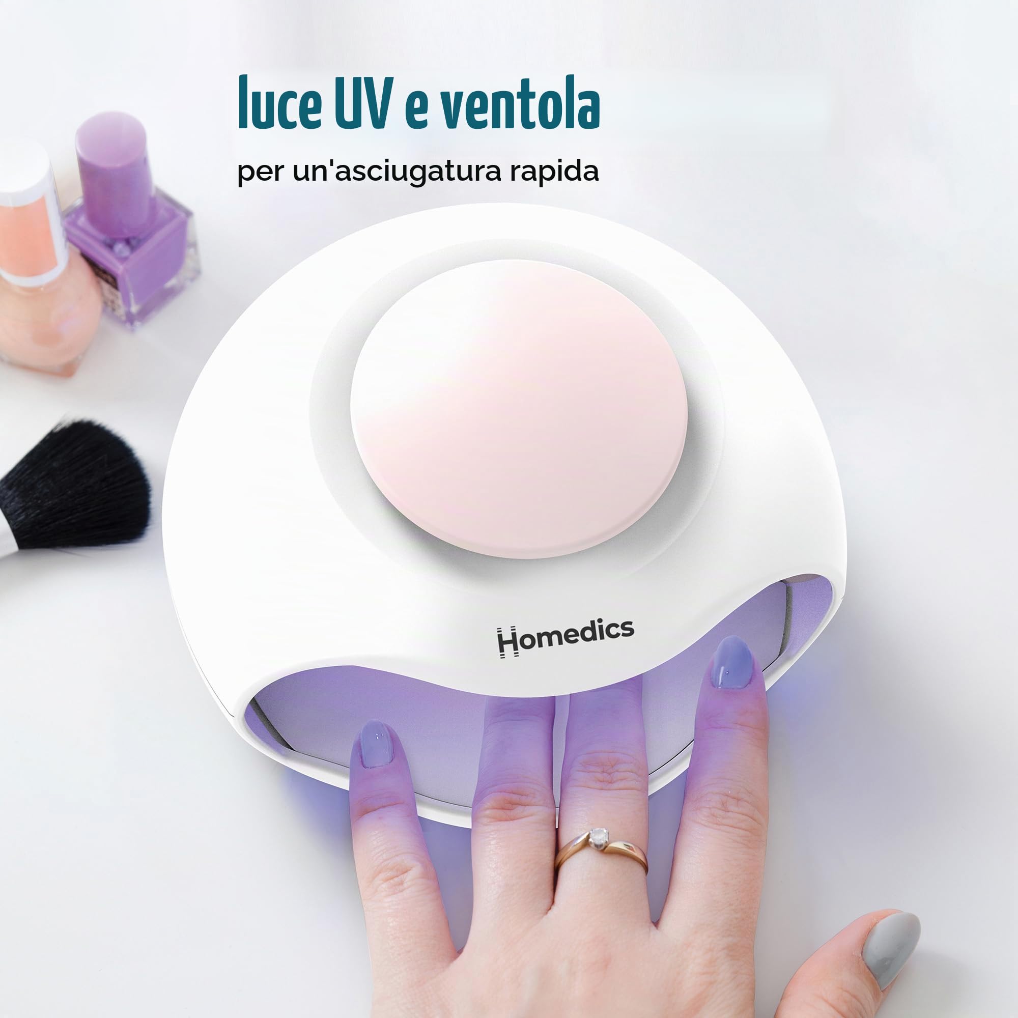 homedics-2-in-1-asciuga-smalto-e-lampada-uv-con-ventola image 5