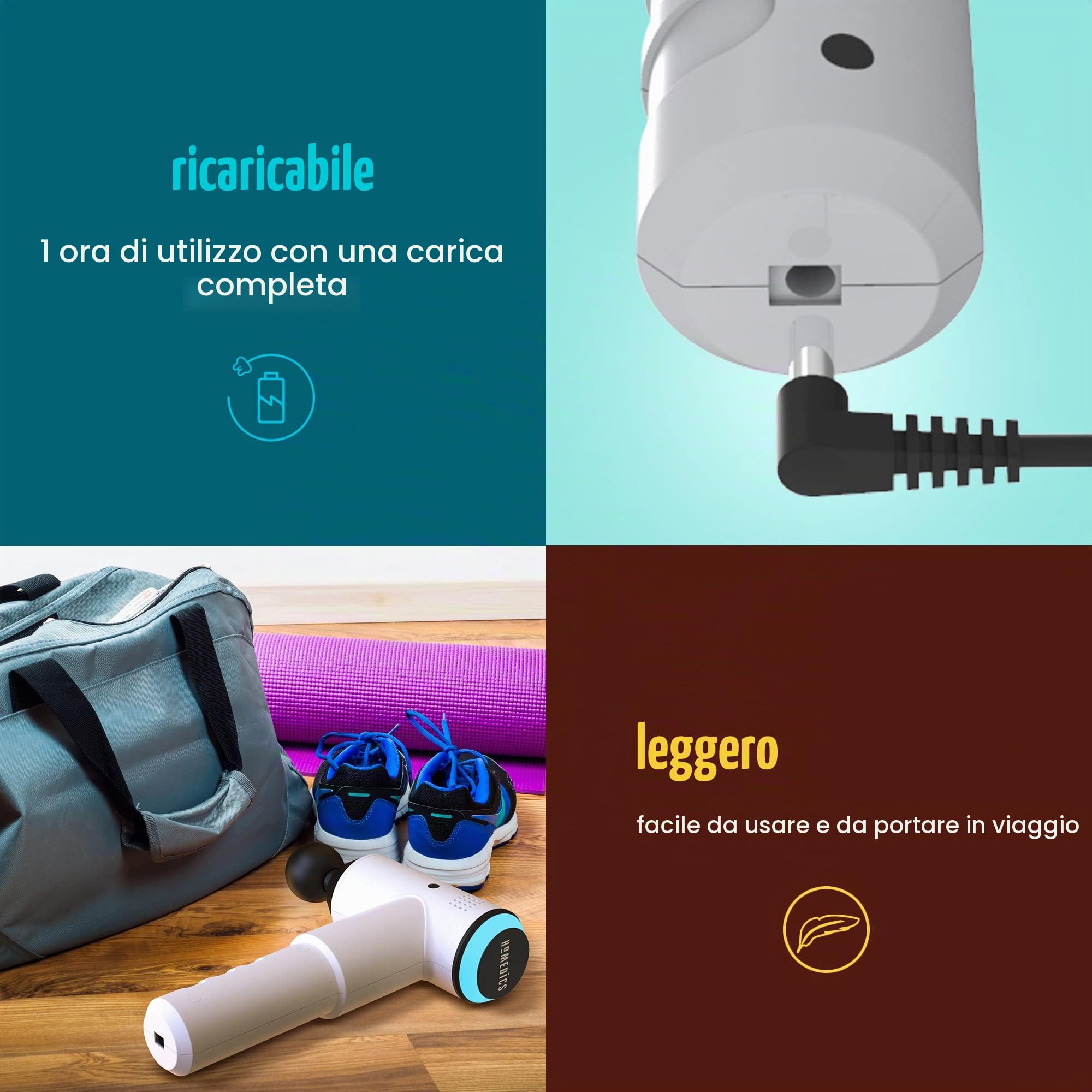homedics-physio-pistola-massaggio-muscolare-portatile-con-5-testine-e-3-velocit image 6