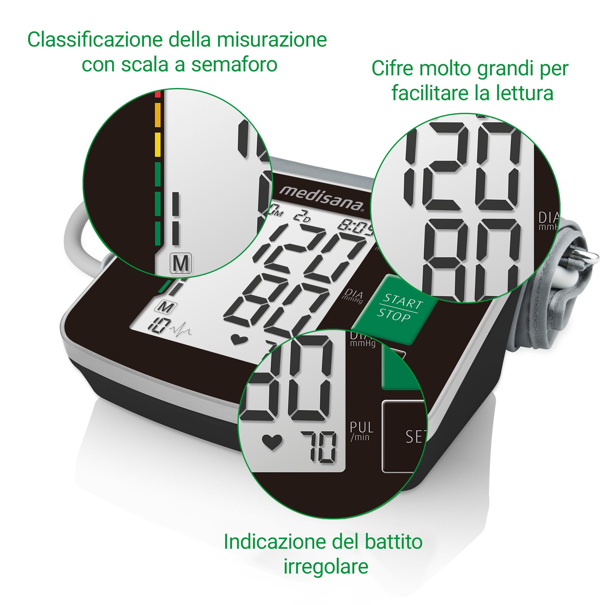 medisana-bu-516-misuratore-di-pressione-da-braccio-con-semaforo-e-rilevazione-ar image 4